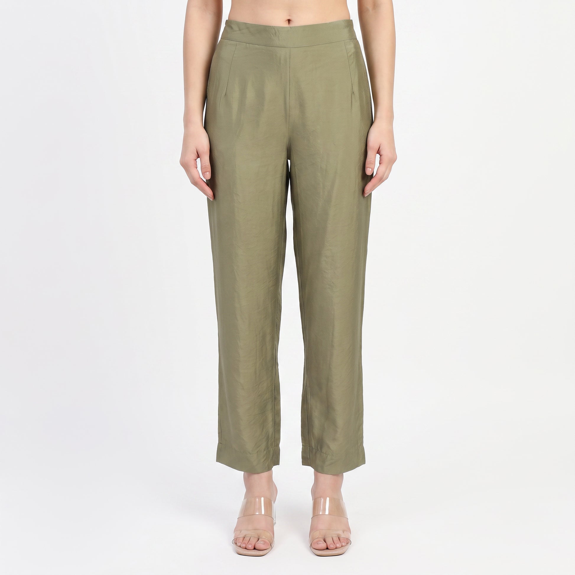 Solid Straight Pants