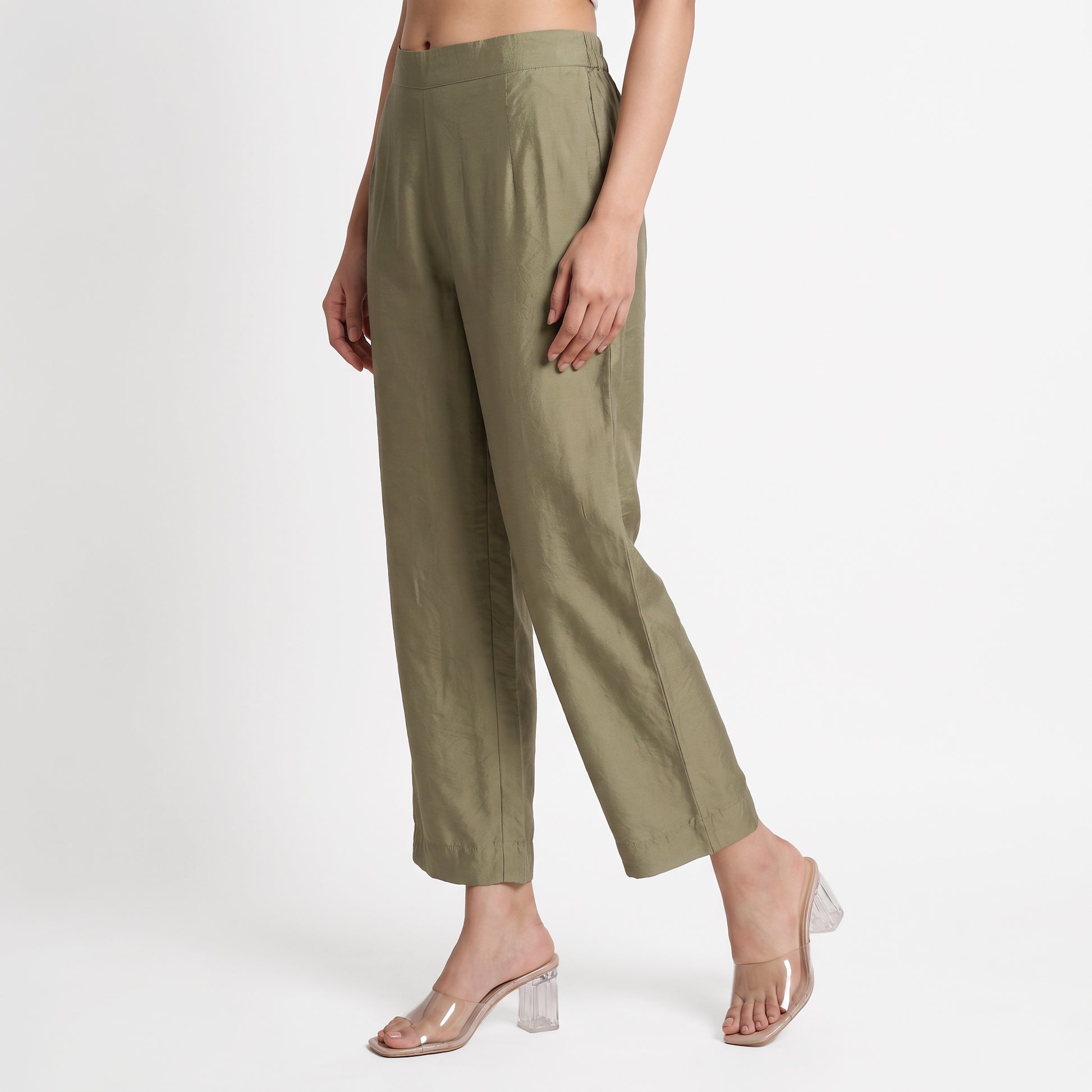 Solid Straight Pants