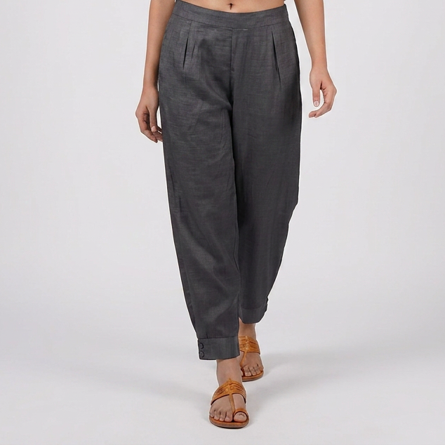 Solid Afghani Straight Pants