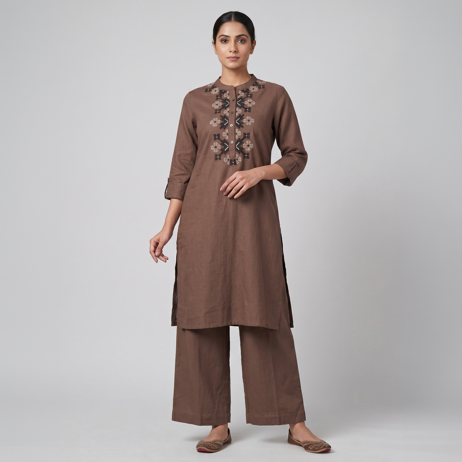 Cotton Straight Palazzo
