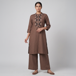 Cotton Straight Palazzo