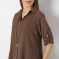 A-Line Centre Box Pleat Kurta with Short Collar and Pant Set