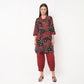 Printed V-Neck Kurta Set