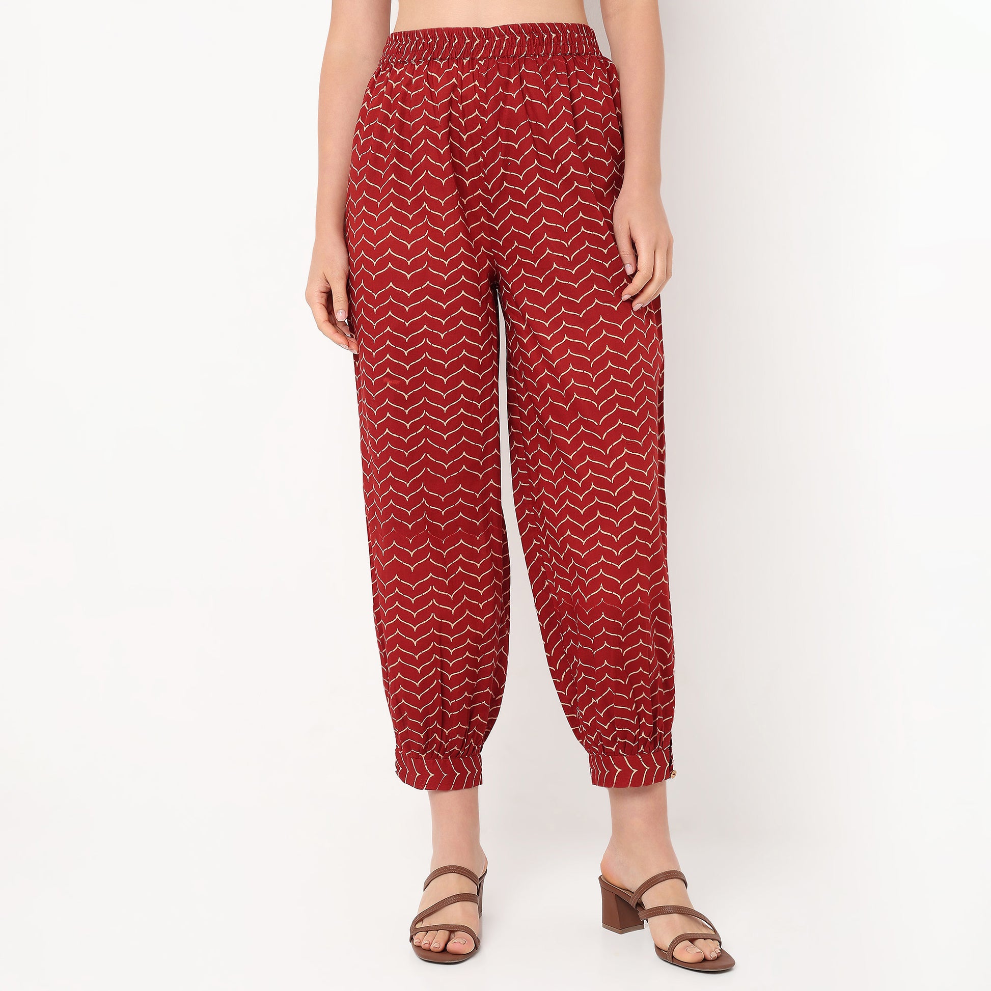 Printed V-Neck Kurta Set