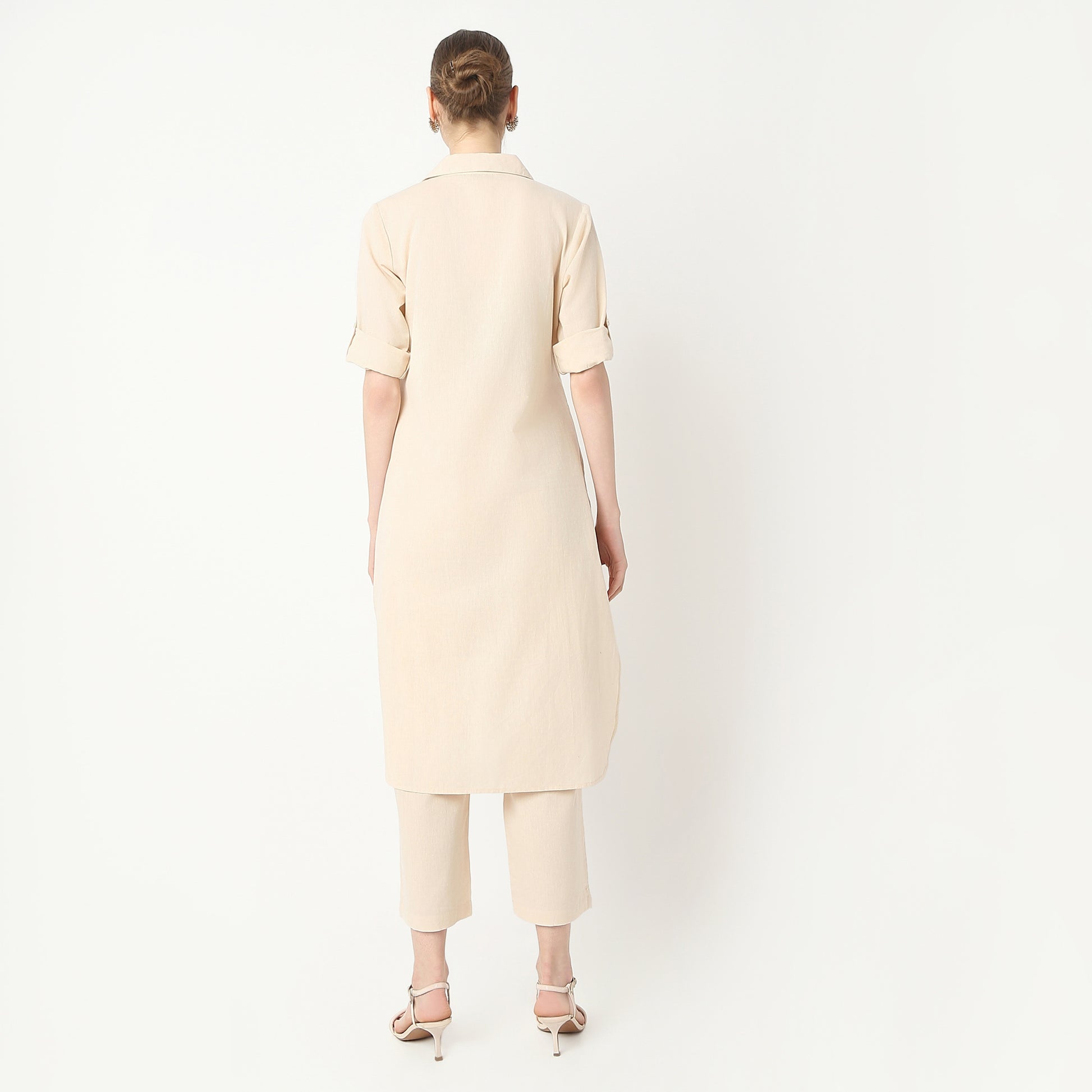 Straight Fit Solid Kurta with Pant Set