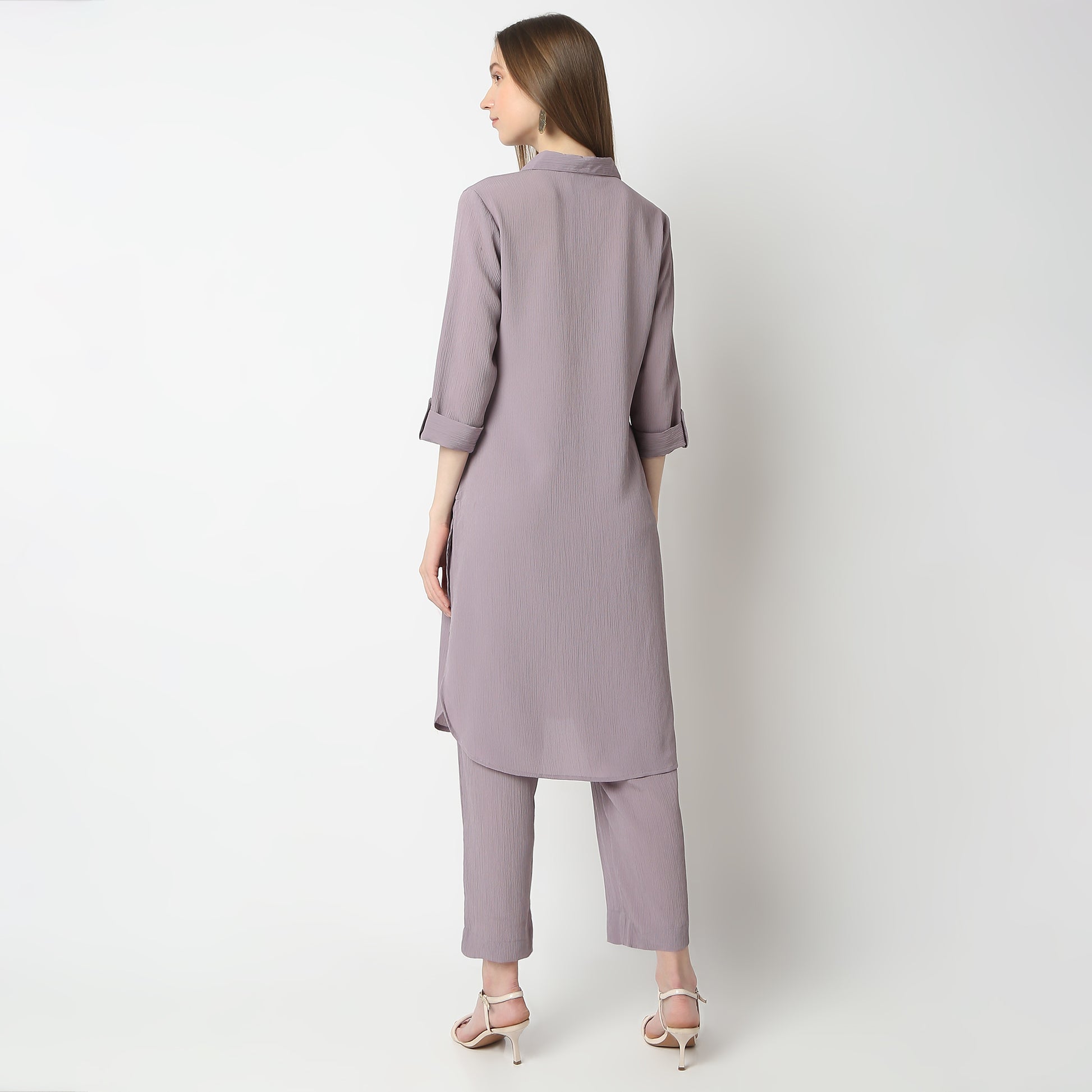 Straight Fit Solid Kurta with Pant Set