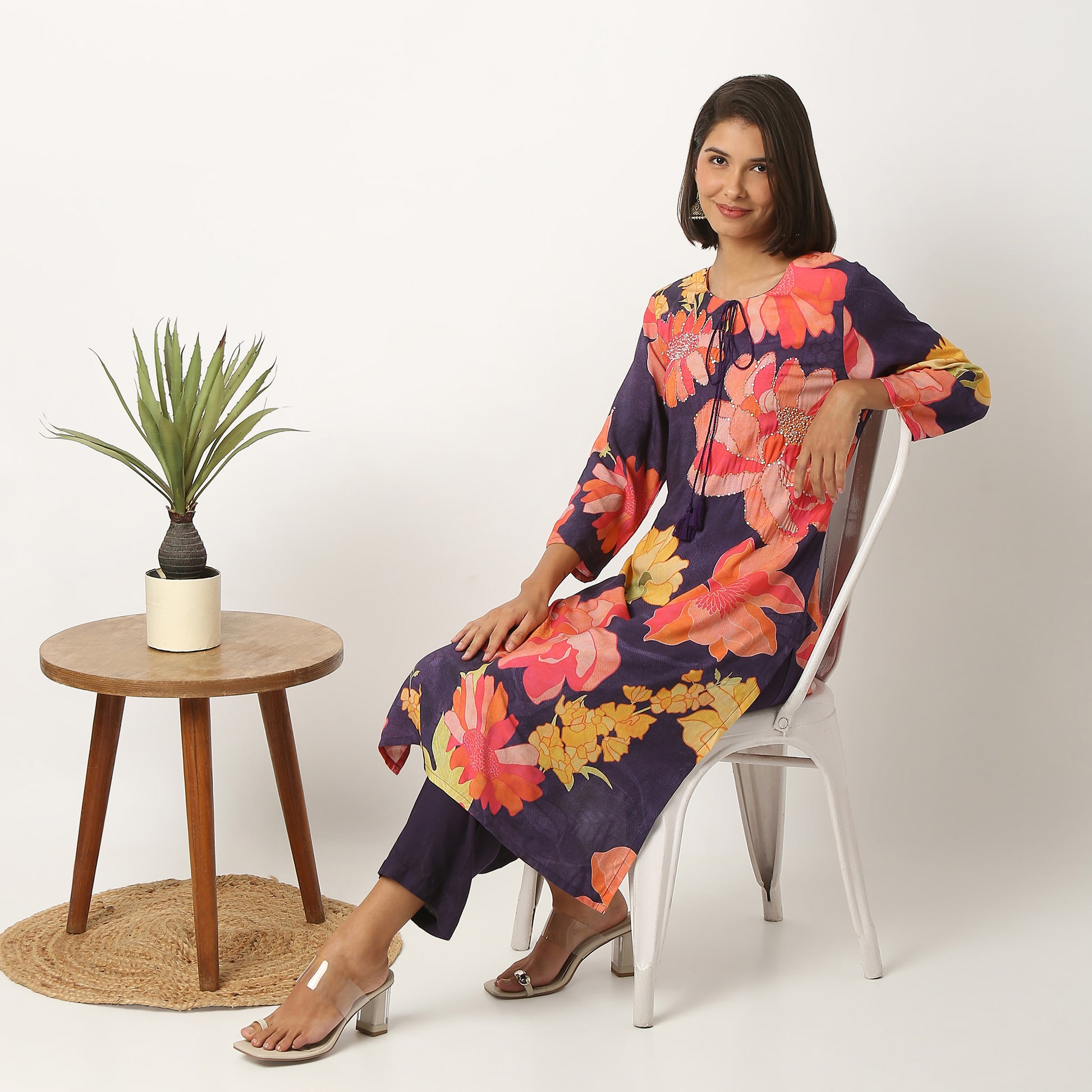 Cotton Fabric Printed Kurta Set