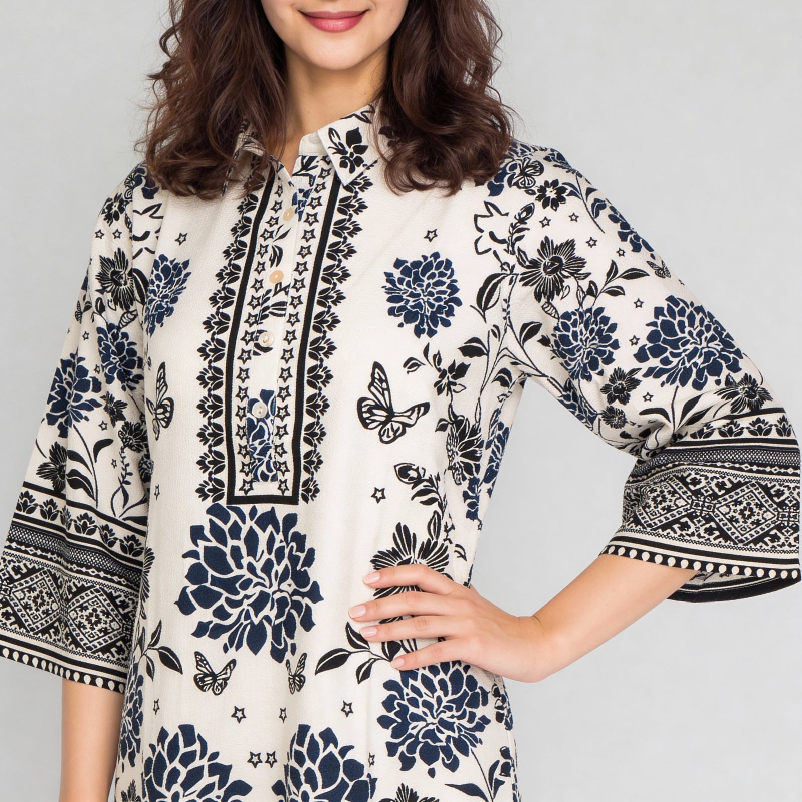 Printed Straight Kurta with Pant Set