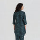 Printed Tie-Up Neck Straight Kurta with Pant Set
