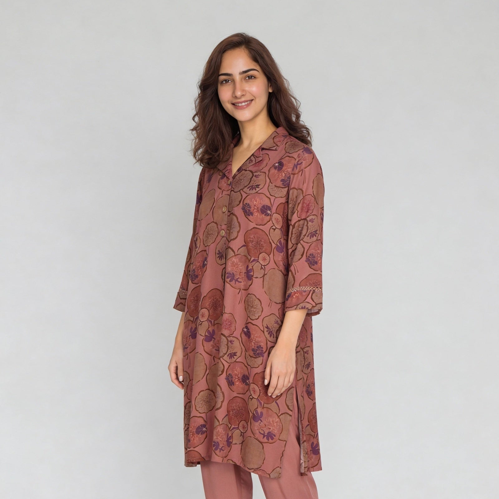 Printed Straight Kurta with Pant Set