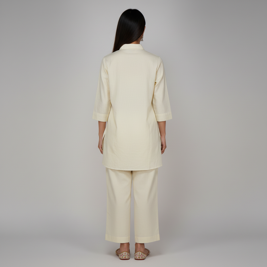 Embroidered Straight Kurta with Pant Set