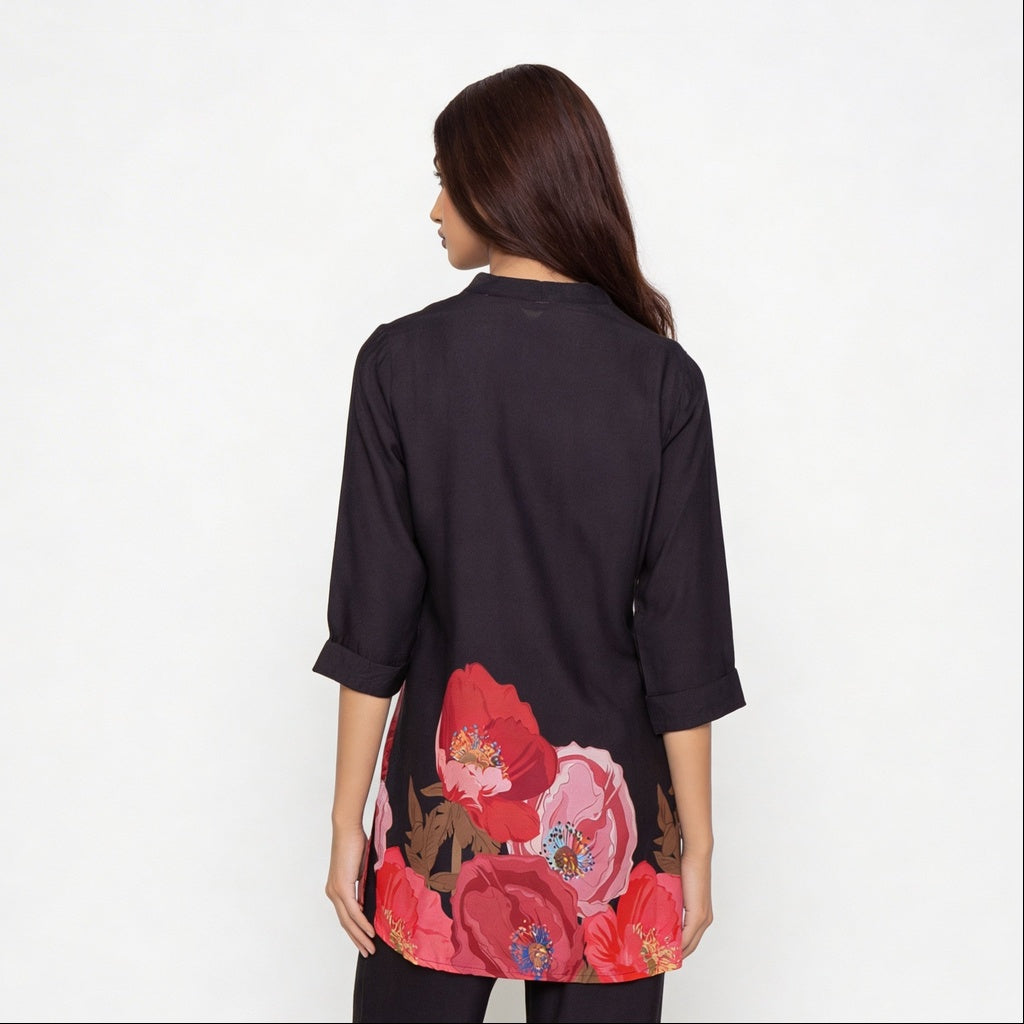 Printed Tie-Up Kurta with Pant Set