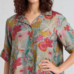 Printed Flared Kurta with Pant Set