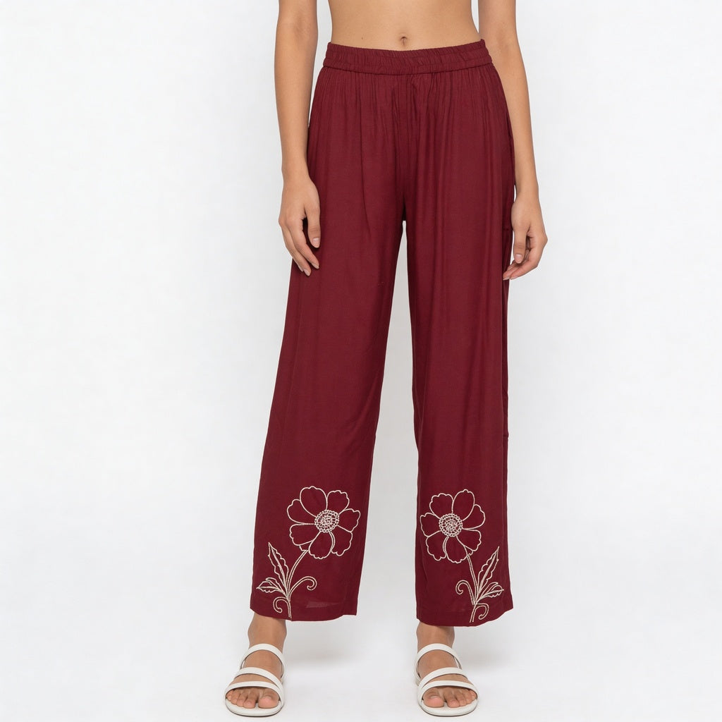 Embroidered Collar Kurta with Pant Set