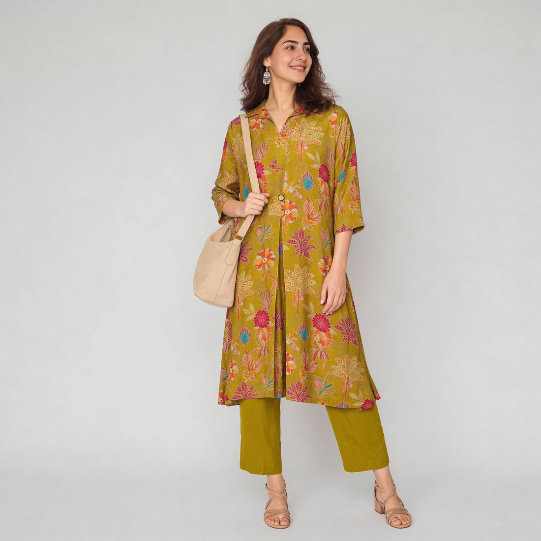 Printed Straight Kurta with Pant Set