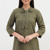Structured Tie-Up Kurta with Pant Set