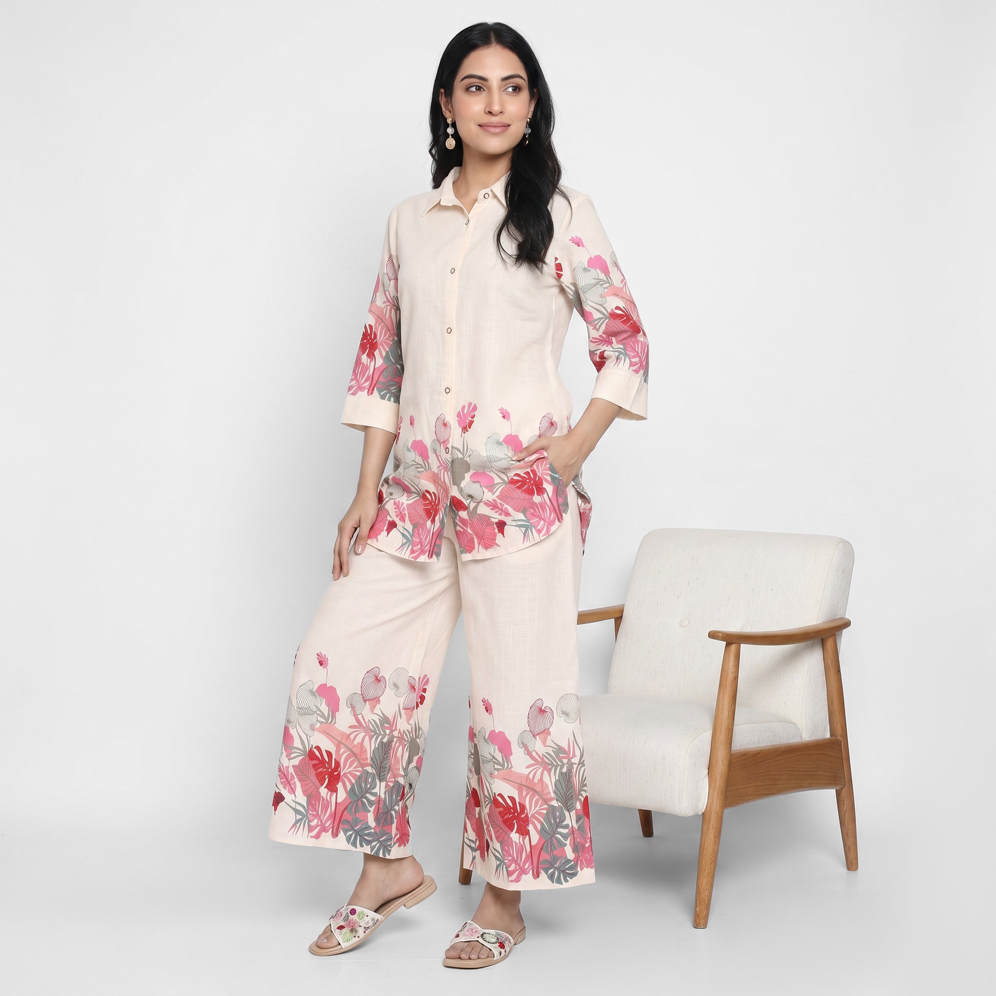 Printed Straight Kurta with Pant Set