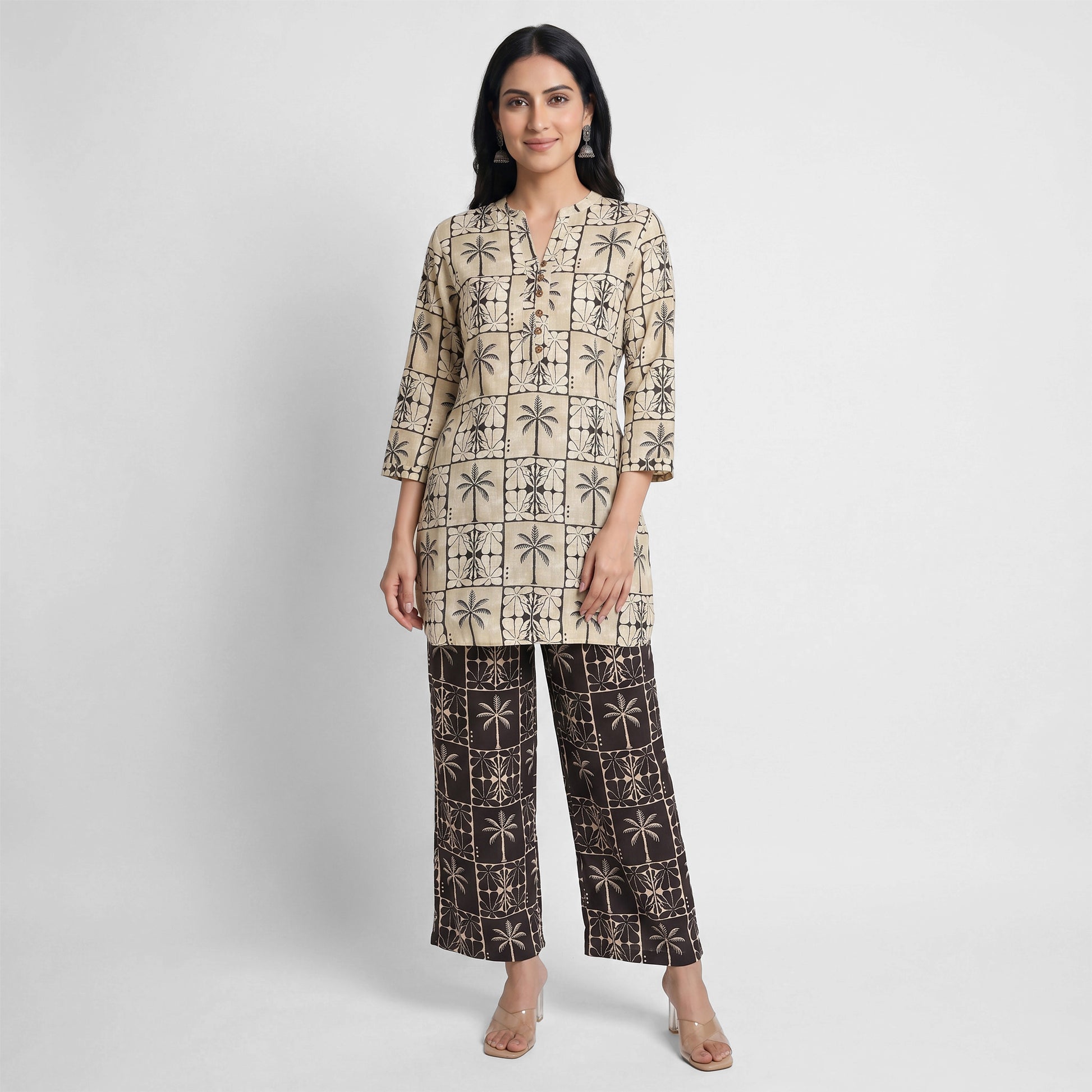 Printed Straight Kurta with Pant Set