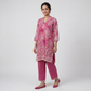 Printed V-Neck Kurta with Pant Set