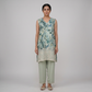 Printed V-Neck Kurta with Pant Set