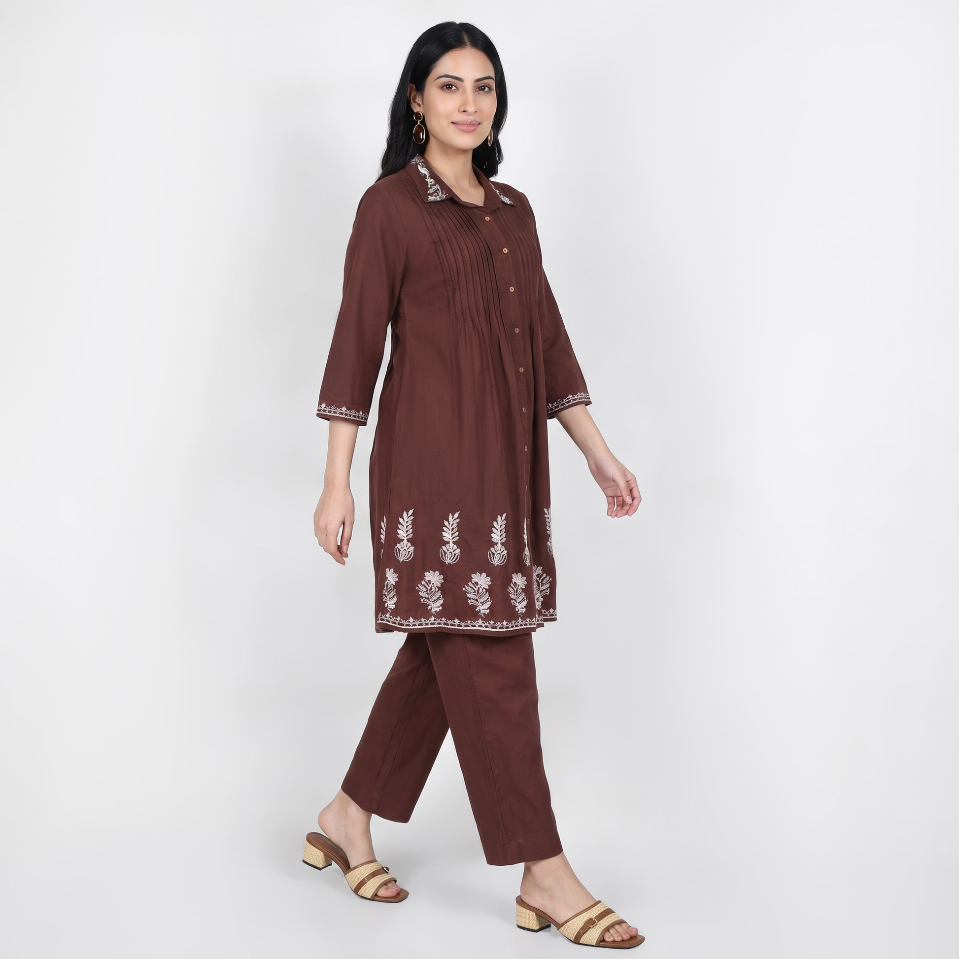 Embroidered Kurta with Pant Set