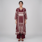 Printed V-Neck Kurta with Pant Set