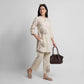 Solid Band Collar Straight Ethnic Sets