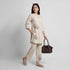 Solid Band Collar Straight Ethnic Sets