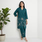 Solid Shirt Collar Straight Ethnic Sets