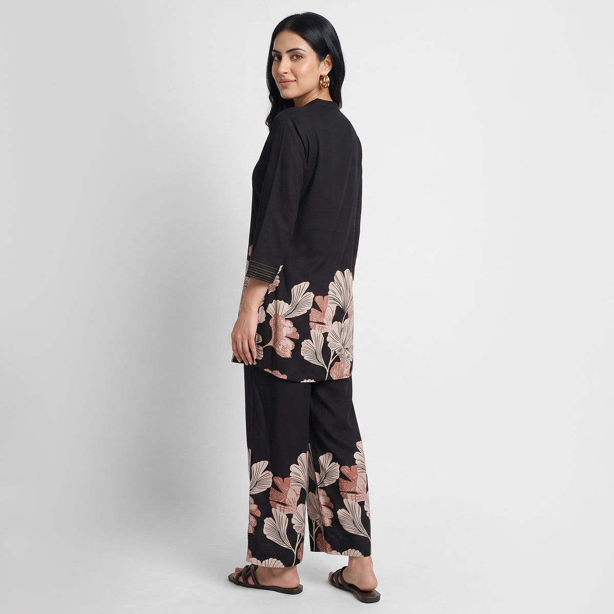 Printed Mandarin Collar Ethnic Sets