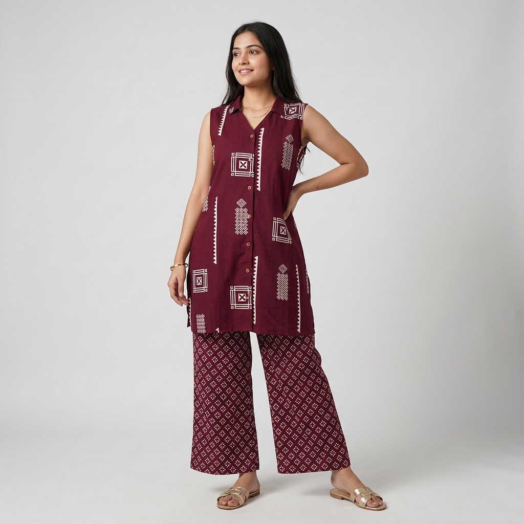 Printed Tunic Pant Co-Ord Set