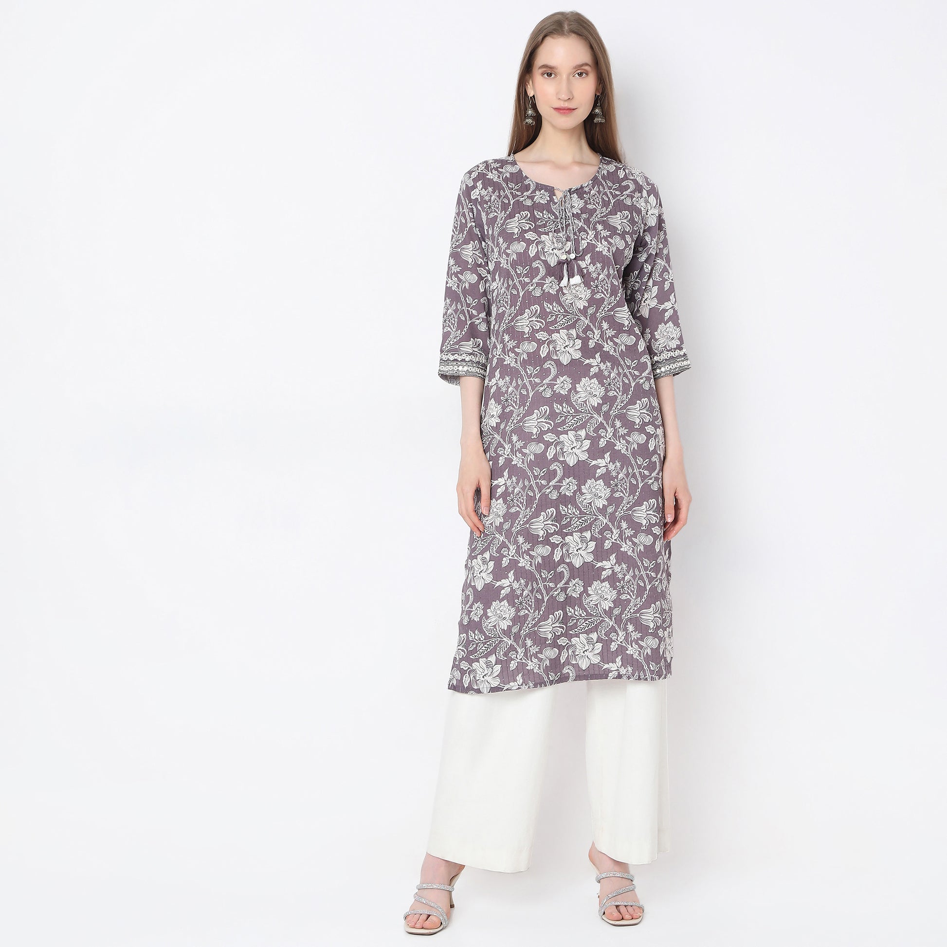 Straight Fit Printed Kurta