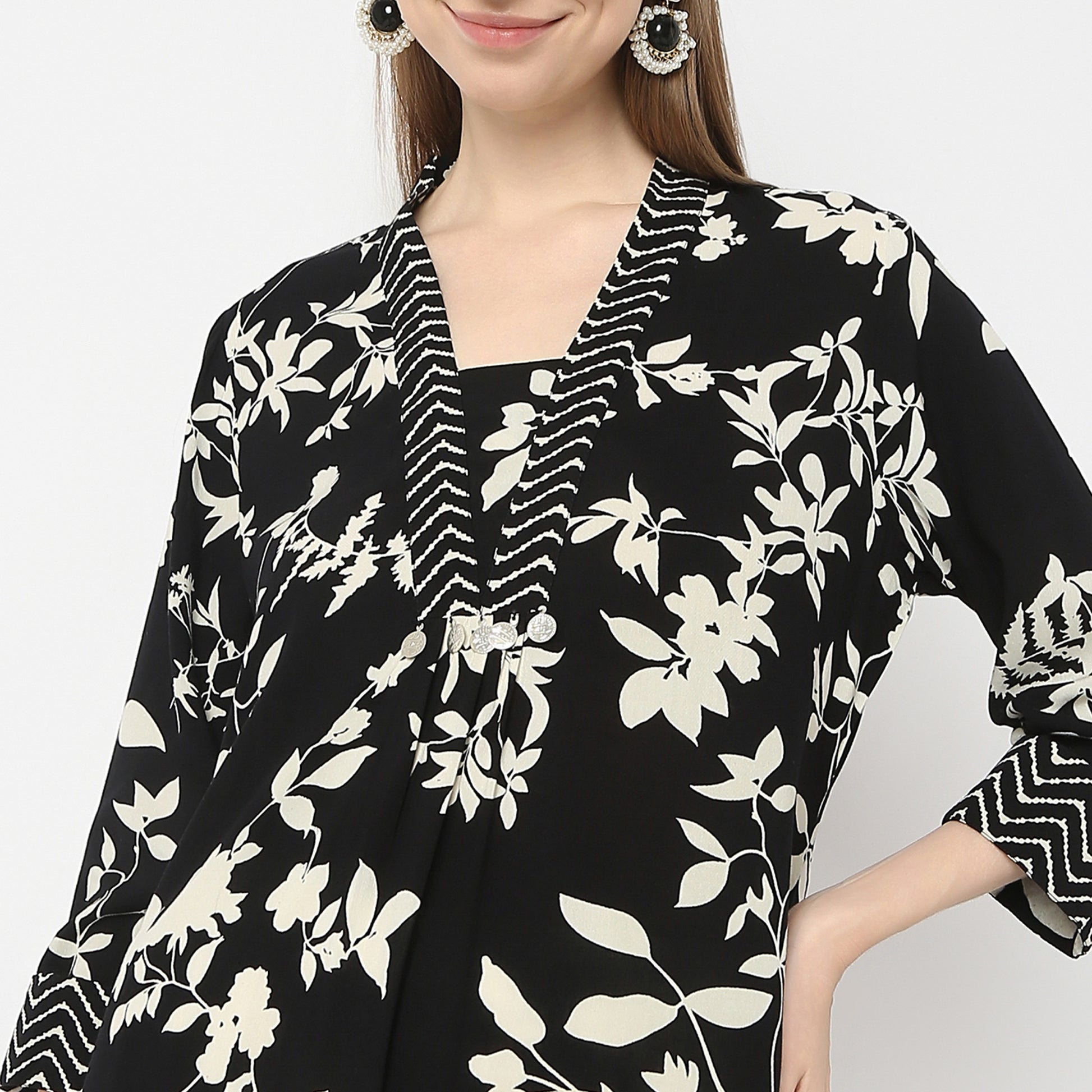Flare Fit Printed Kurta
