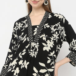 Flare Fit Printed Kurta