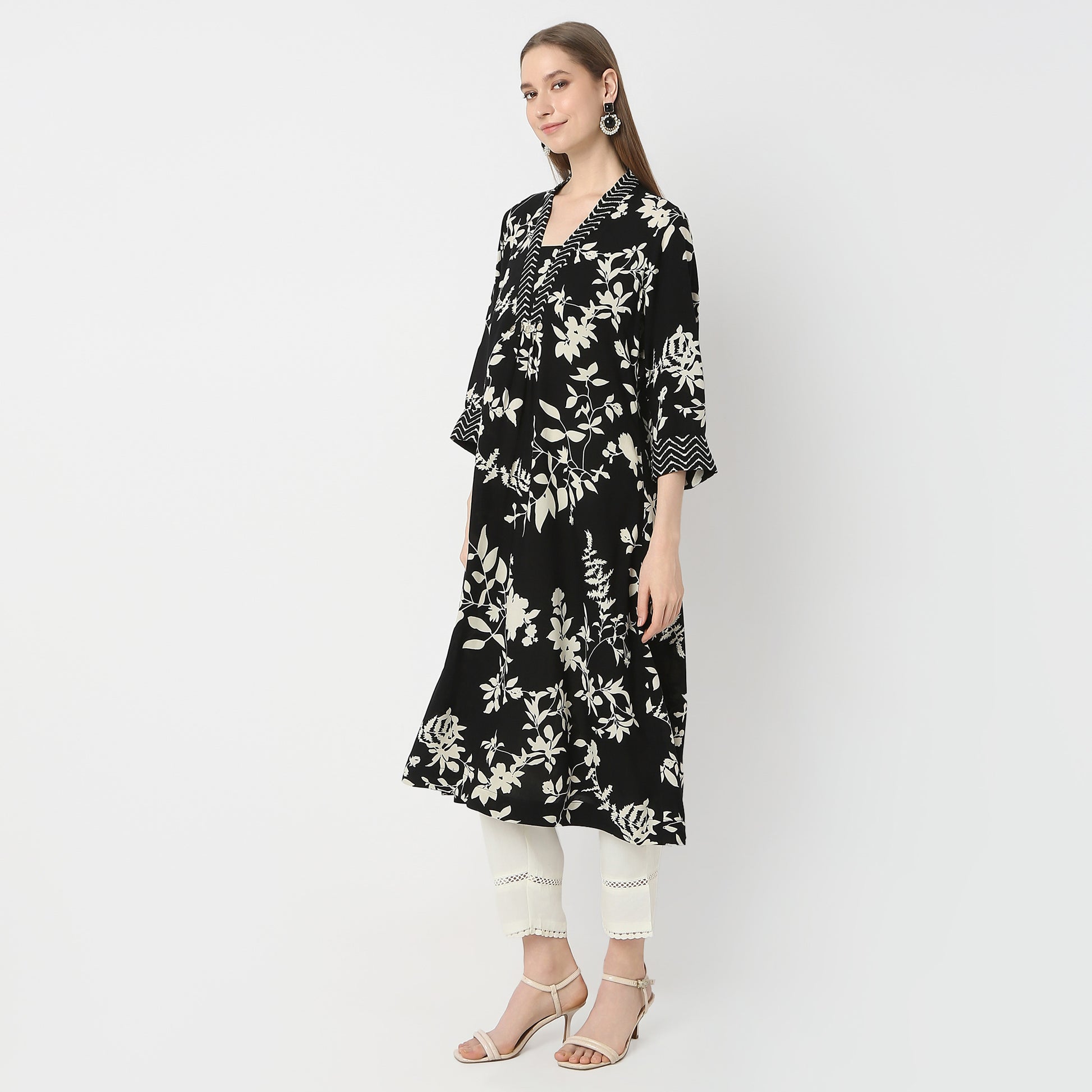 Flare Fit Printed Kurta