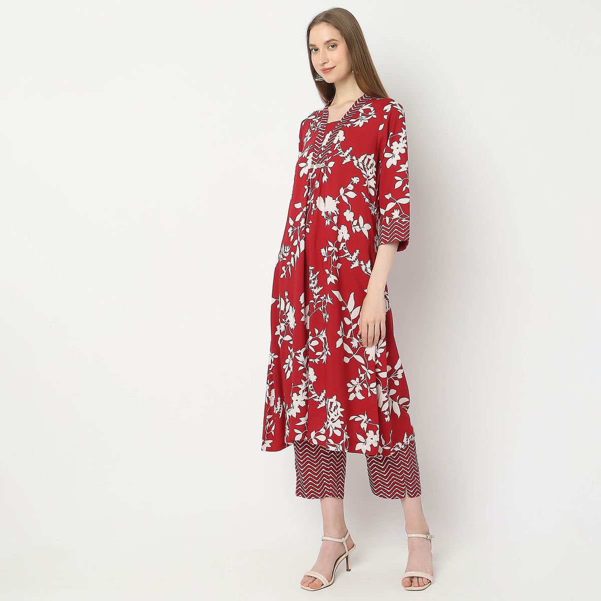 Flare Fit Printed Kurta