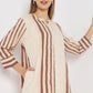 Printed Below Knee Straight Fit Band Collar Kurta