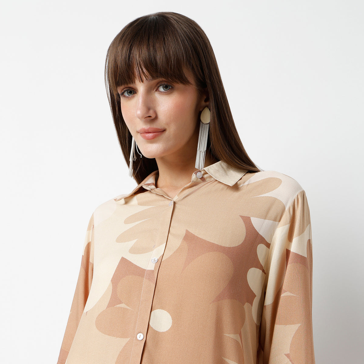 Buy Women Straight Fit Printed Three-Fourth Sleeve Kurta  - Style Union