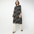 Straight Fit Printed Band Neck Kurta
