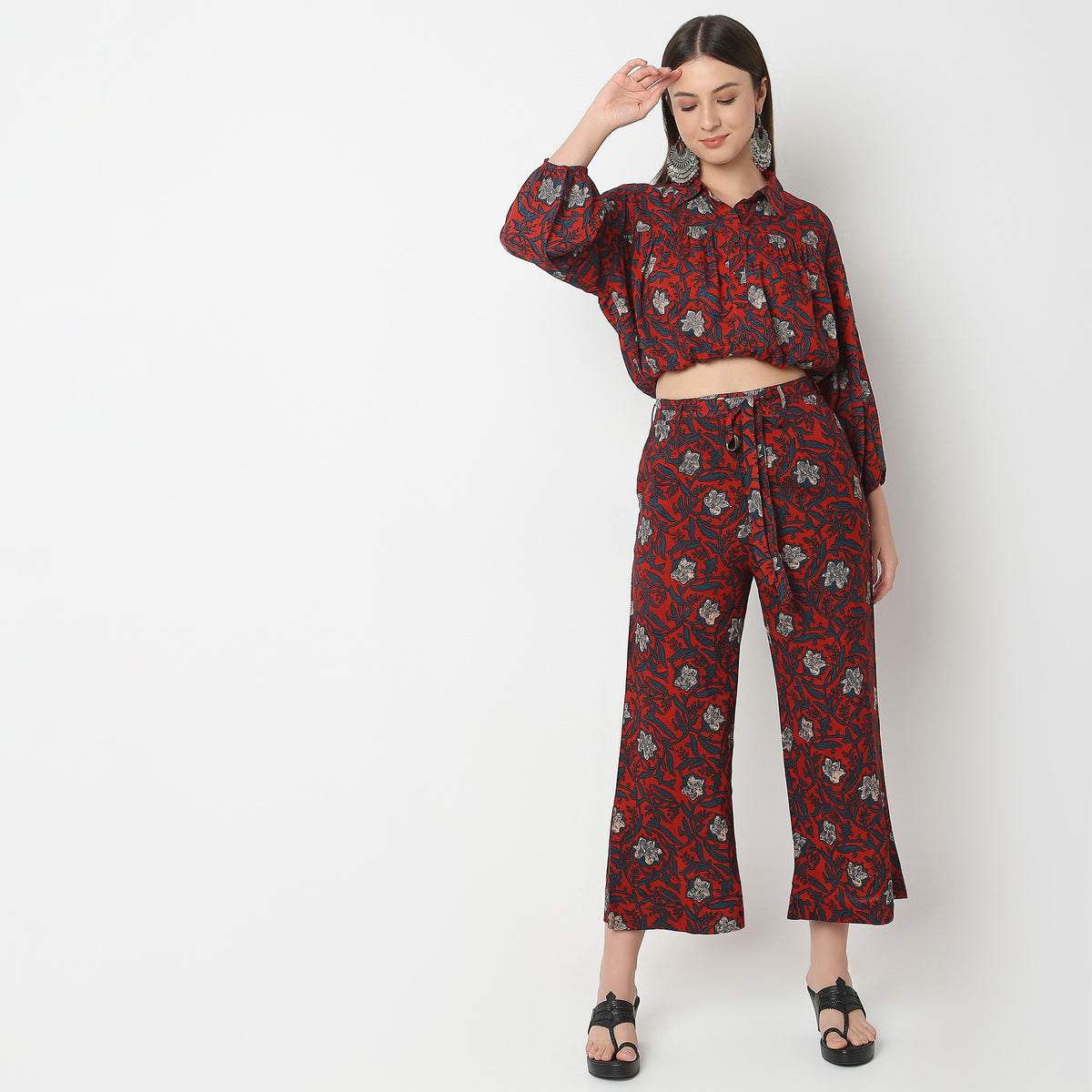 Flare Fit Printed Culottes