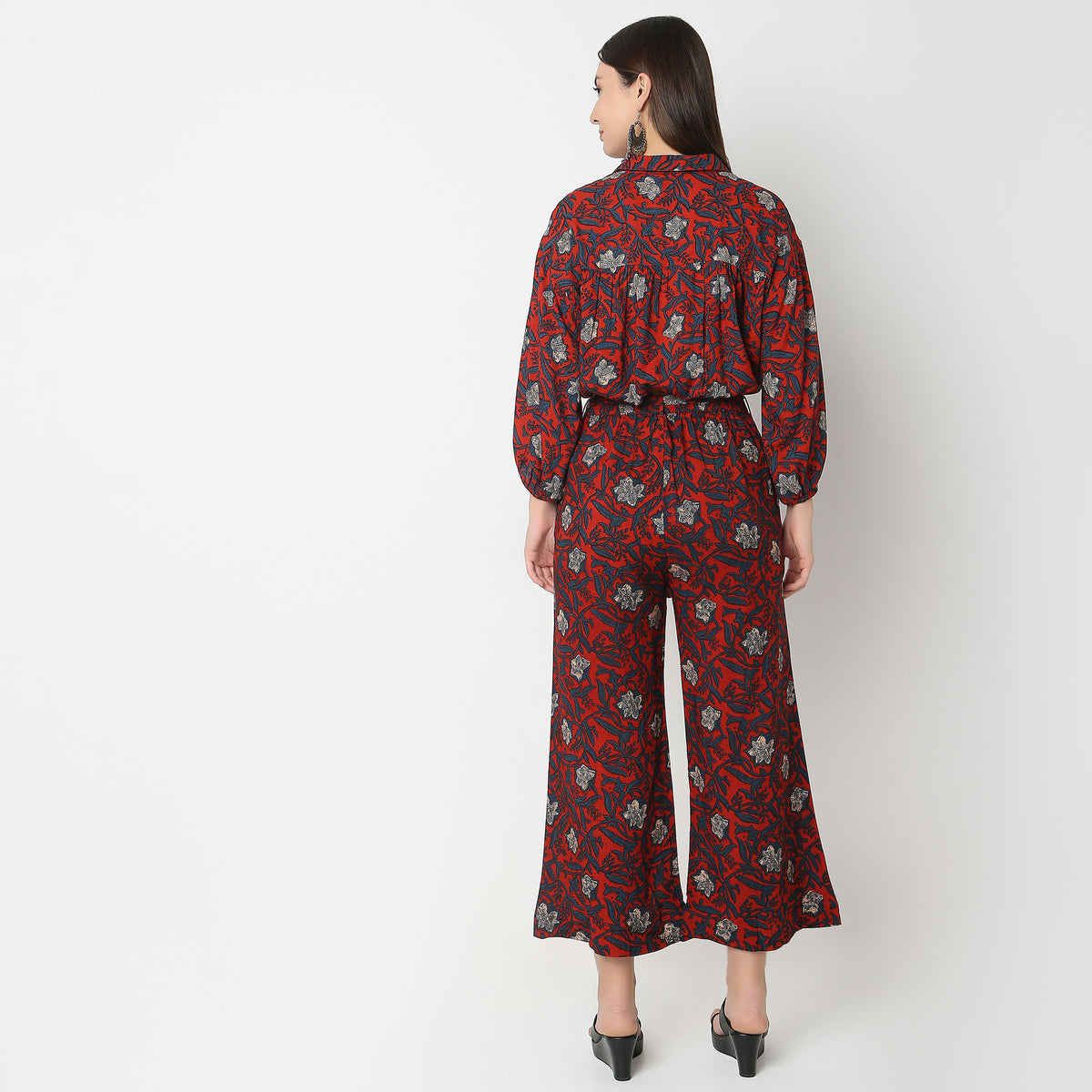 Flare Fit Printed Culottes