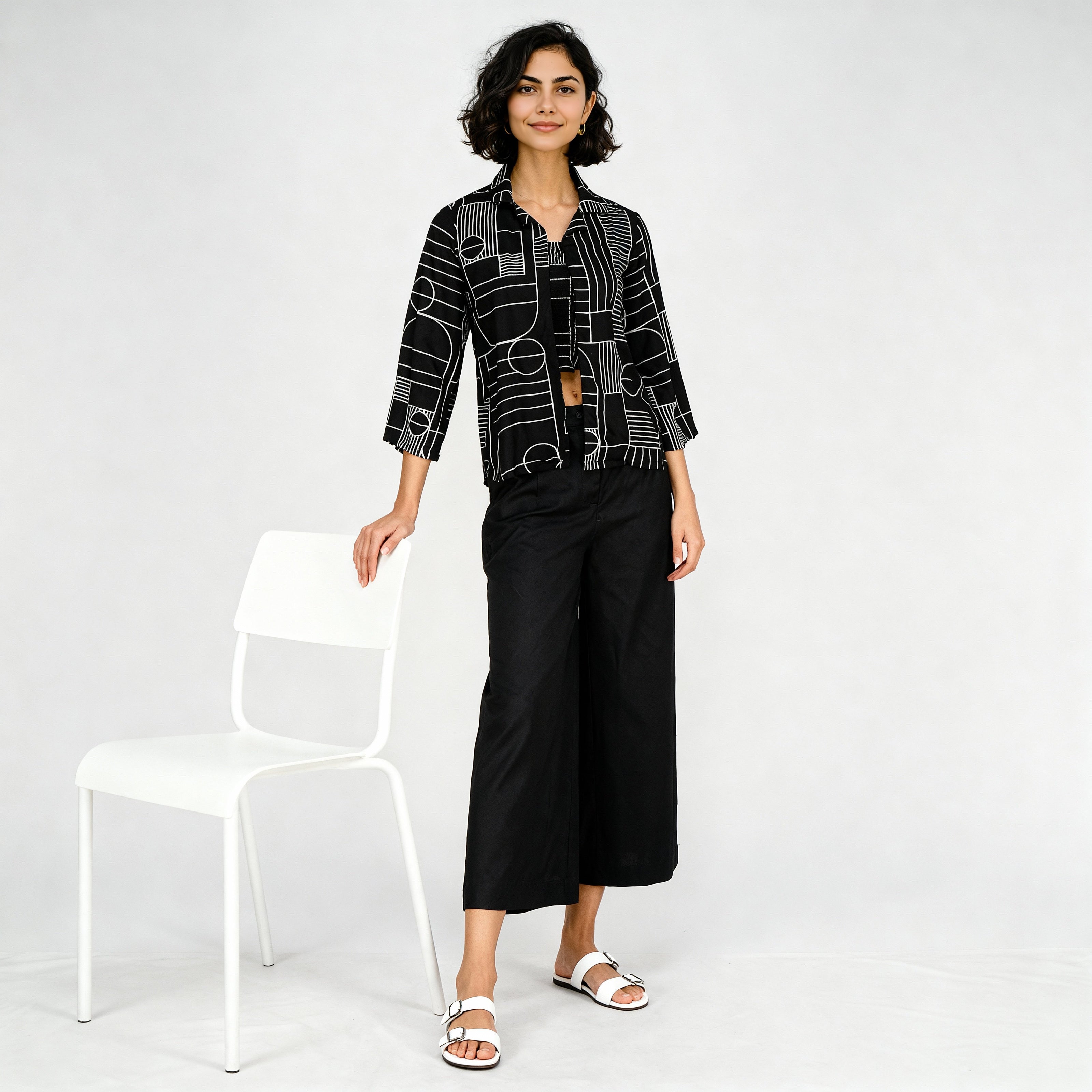 Buy Women Flare Fit Solid Ankle Length High Rise Culottes  - Style Union