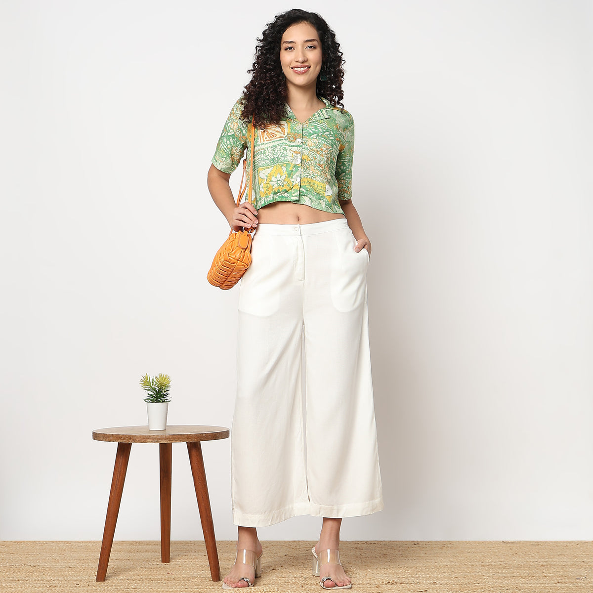 Buy Women Flare Fit Solid Ankle Length High Rise Culottes  - Style Union