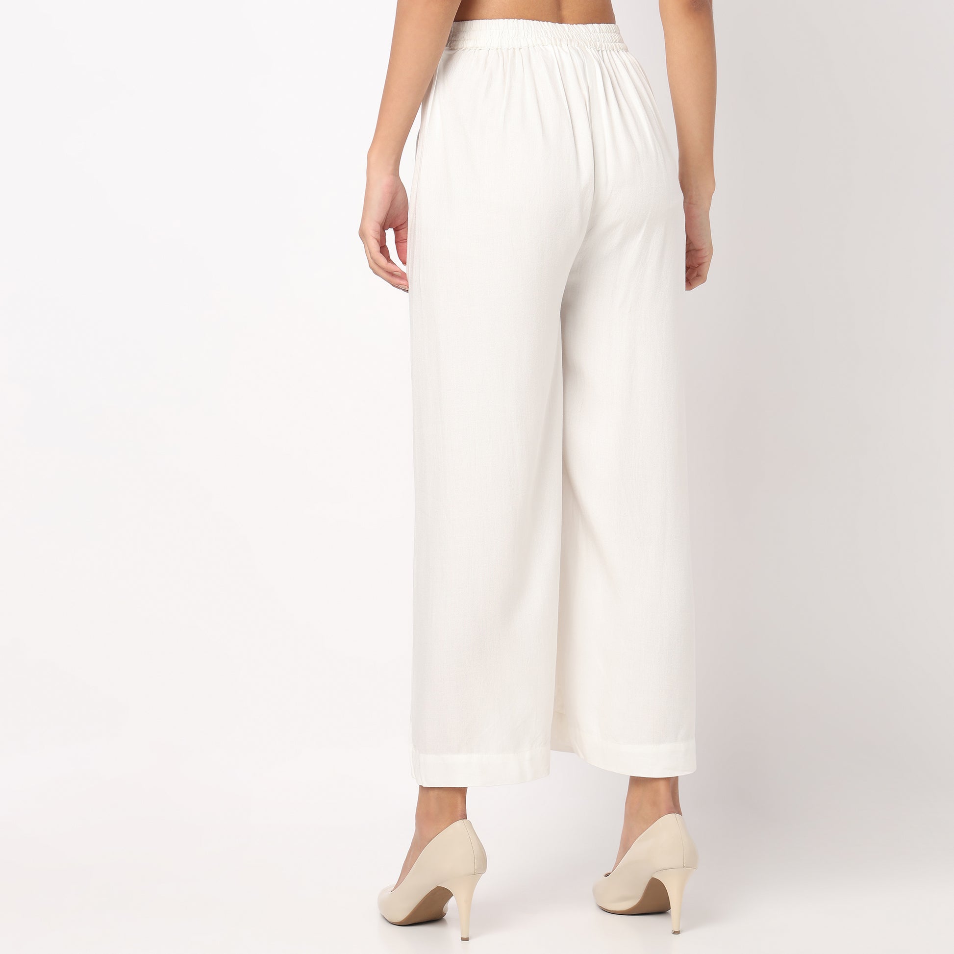 Buy Women Flare Fit Solid Ankle Length High Rise Culottes  - Style Union