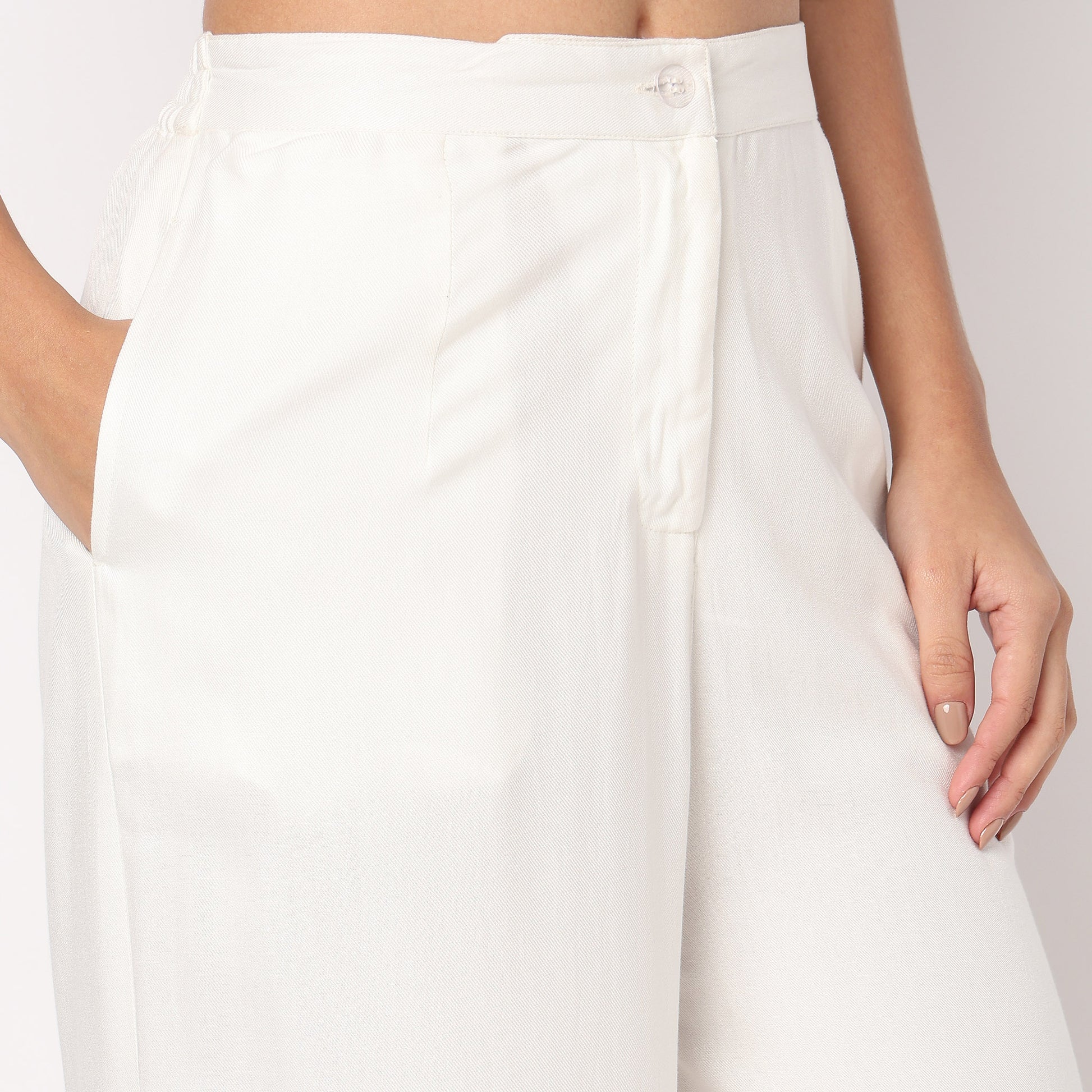 Buy Women Flare Fit Solid Ankle Length High Rise Culottes  - Style Union