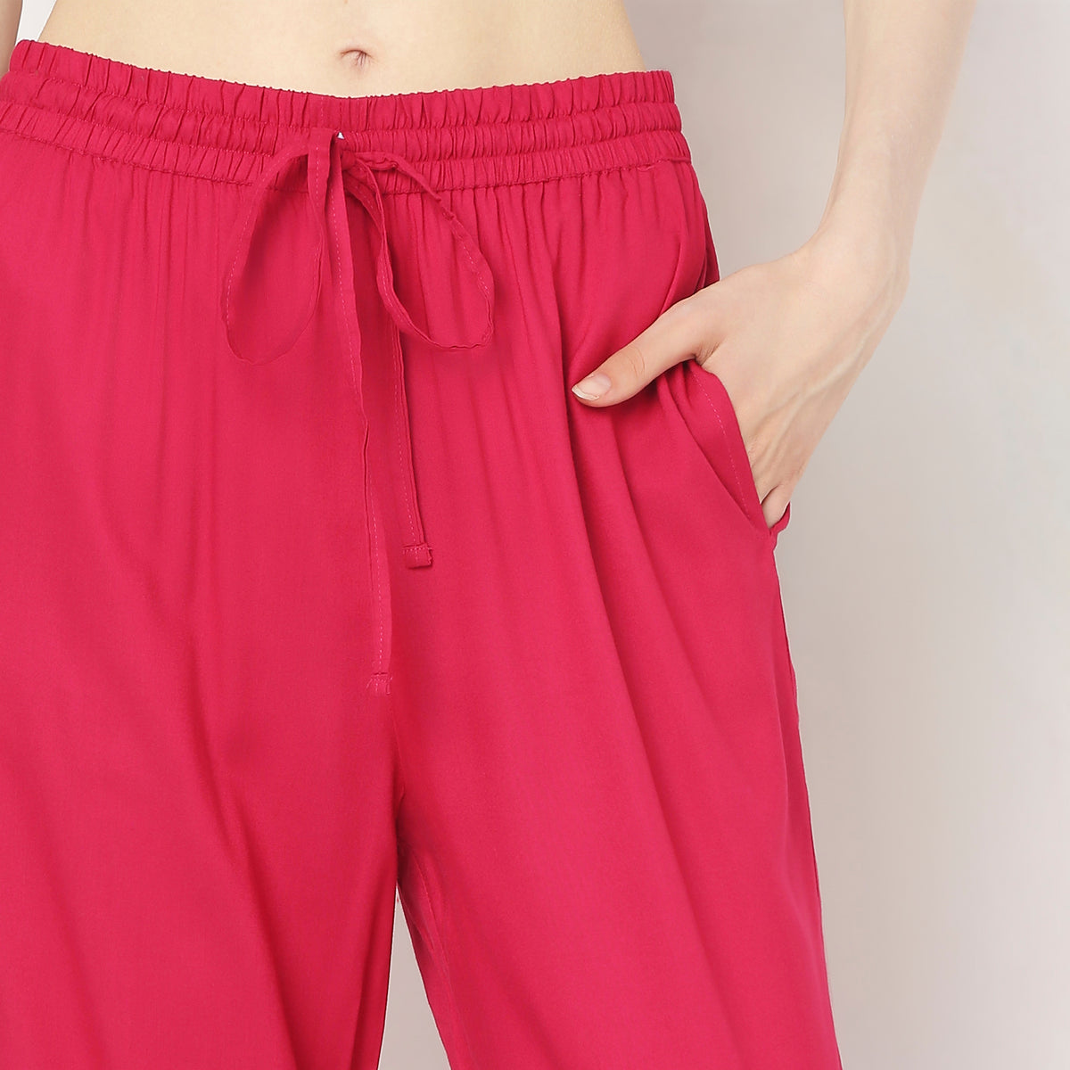 Straight Fit Mid Rise Pants