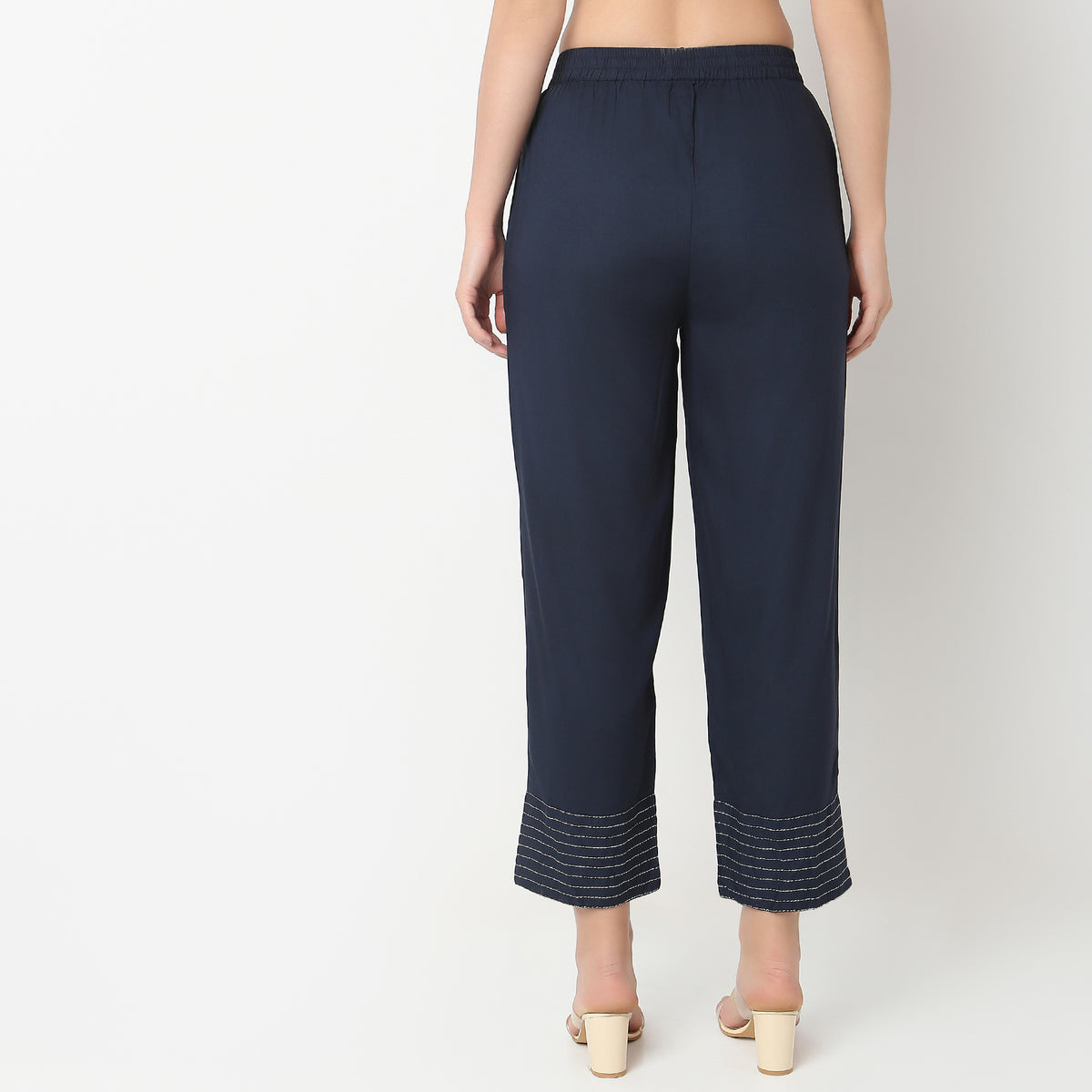 Straight Fit Ankle Length Pants