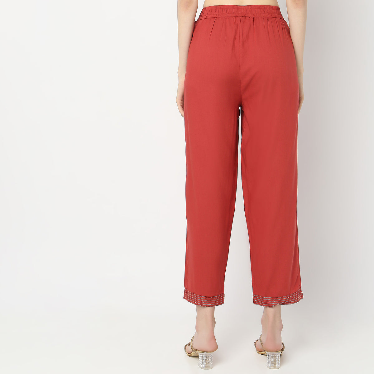 Straight Fit Ankle Length Travel Pants