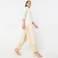 Ankle Length Botanical Bliss Straight Fit Mid Rise Pants