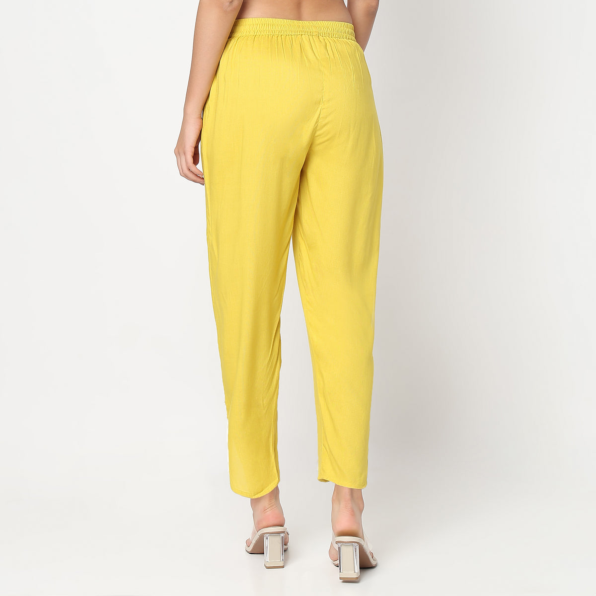 Straight Fit Solid Ethnic Pants 